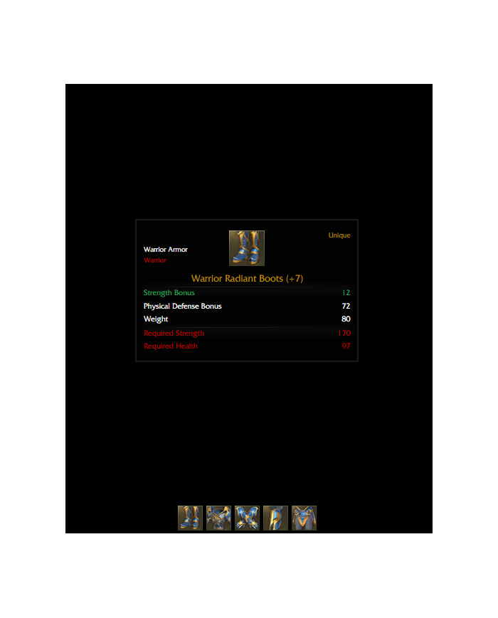 +7 Warrior Radiant Set