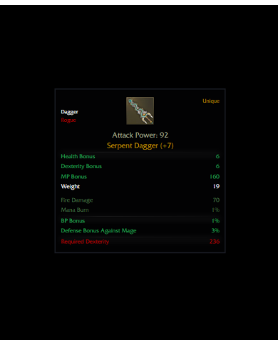 +7 Serpent Dagger