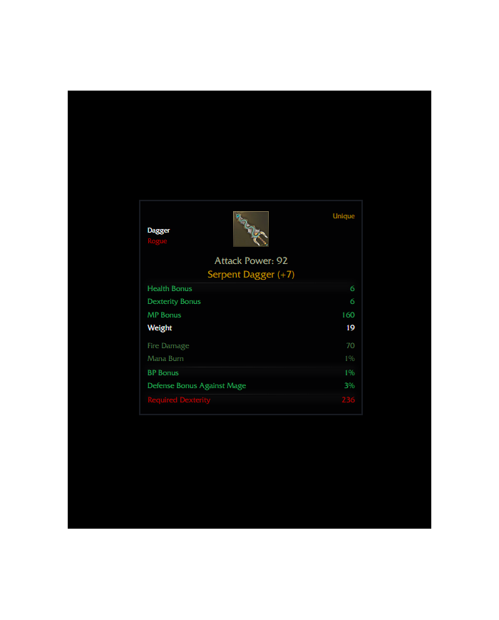 +7 Serpent Dagger