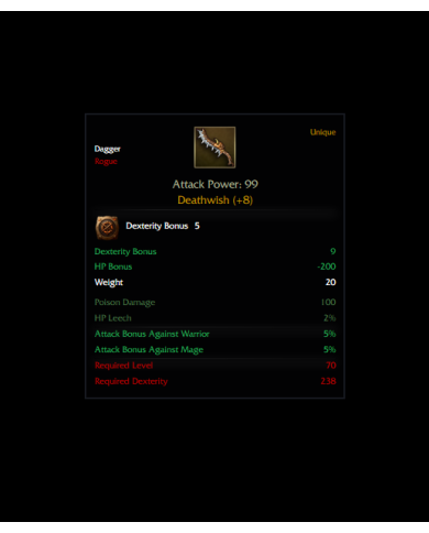 +8 Deathwish (5Dex Run)