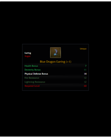 BLUE DRAGON EARRING +1