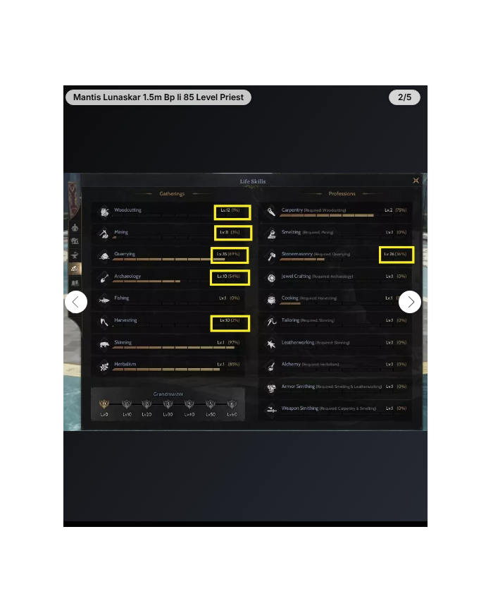 Mantis Lunaskar 1.5m Bp li 85 Level Priest