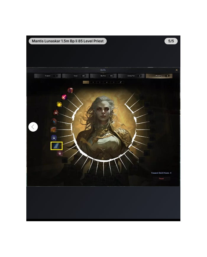Mantis Lunaskar 1.5m Bp li 85 Level Priest