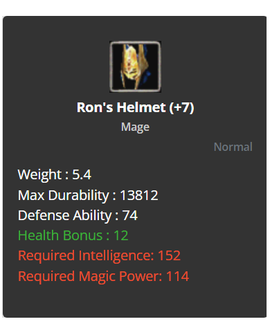 +7 Ron Set ( Mage )