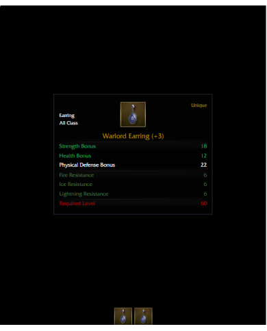 +3 DUAL WARLORD EARRING