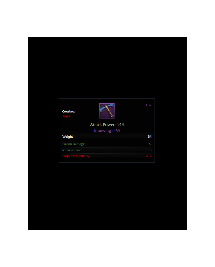 Bluewing +9 dex 3 psy 1