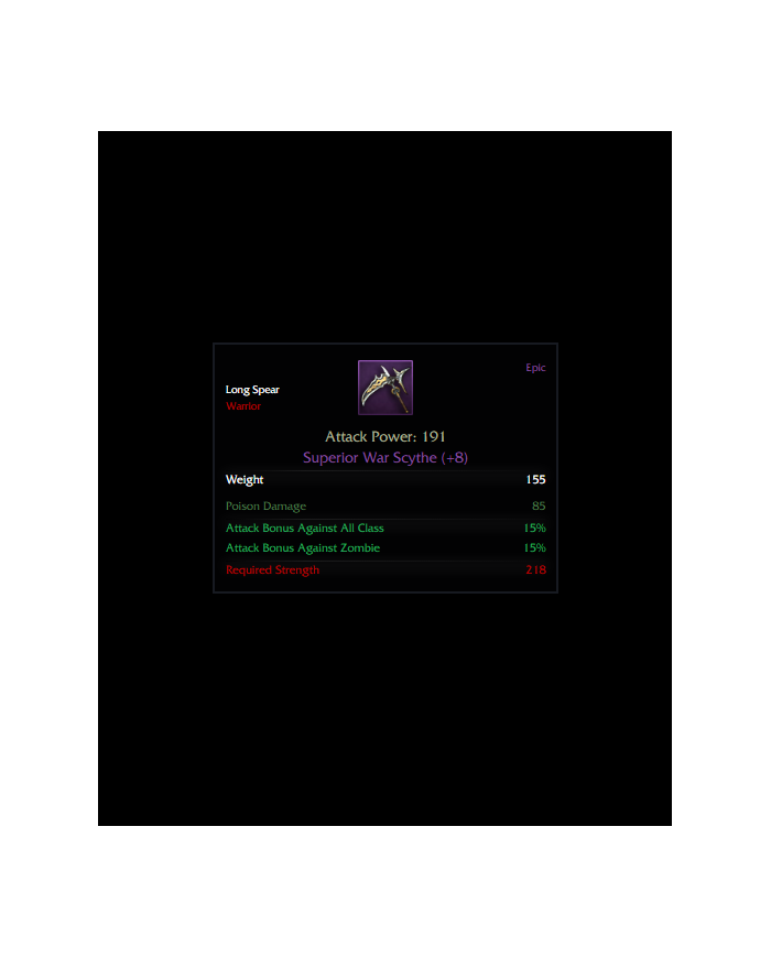 +8 SUPERİOR WAR SCYTHE STR 3 3 RÜNLÜ