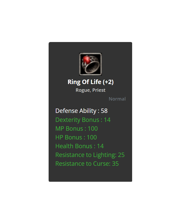 +2 Ring of Life