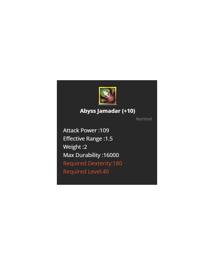 +10 Abyss Jamadar