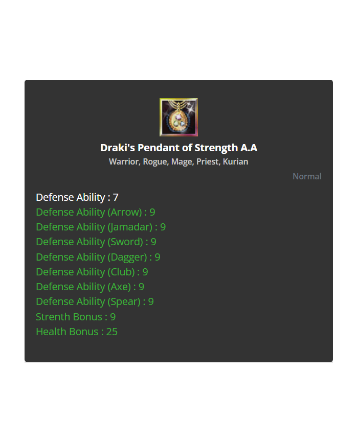 Draki Pendant Strenght A.A