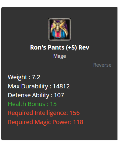 +5 Rev Ron Set