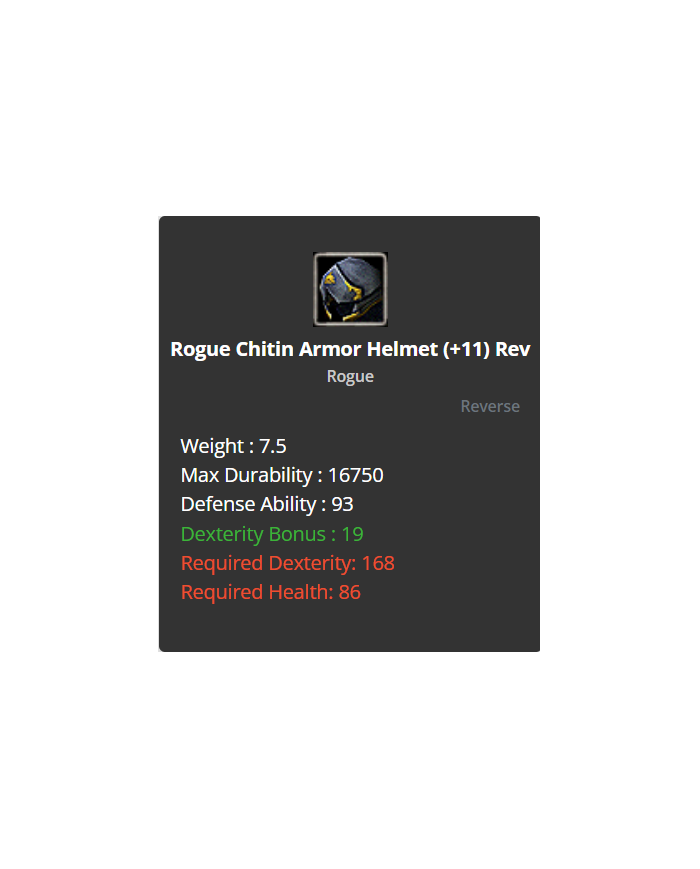 reb11 chd + rogue chitin set