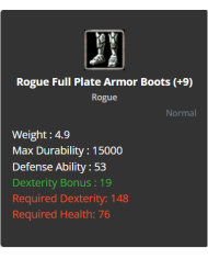 rogue full plate +9
