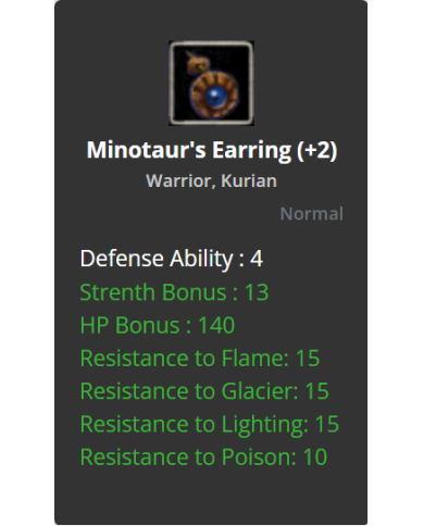 +2 Minotaurs Earring