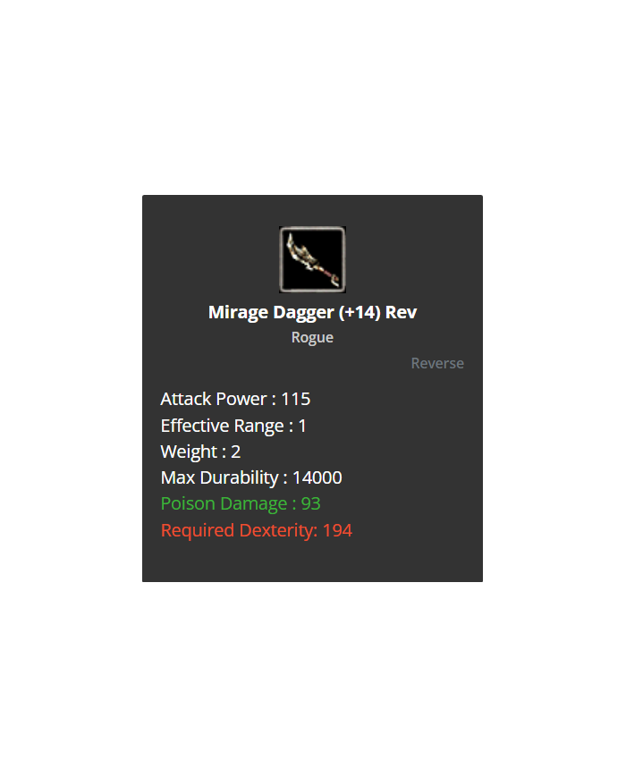+14 Mirage Dagger