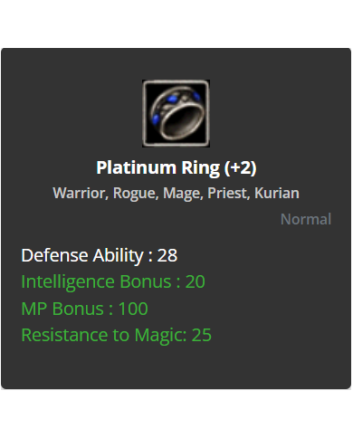 +2 Platinum Ring