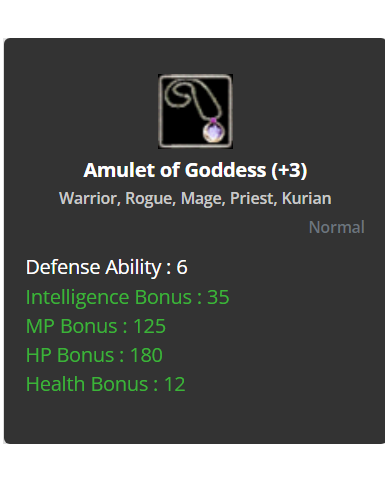 +3 Amulet of Godded