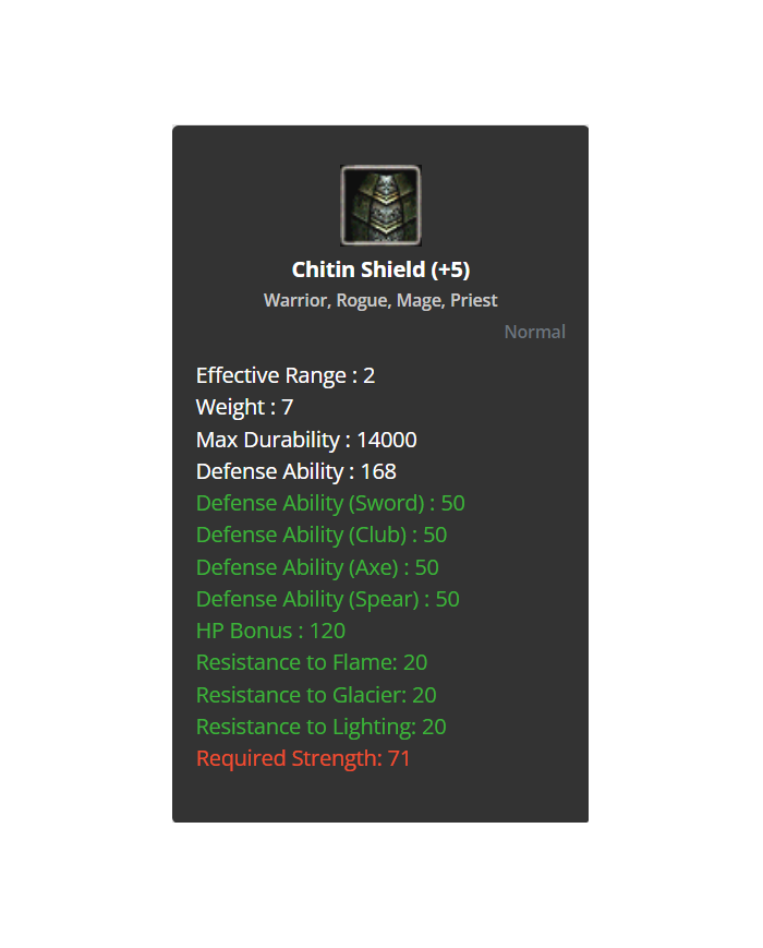 +5 Chitin Shield