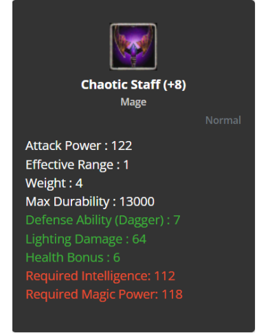 +8 Chaotic Staff