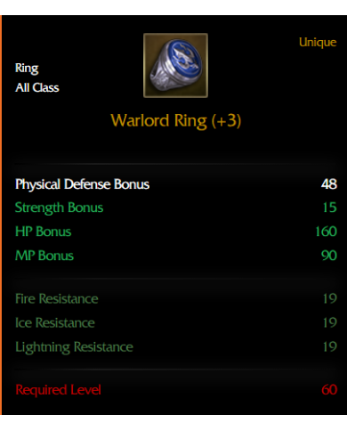 +3 Warlord Ring