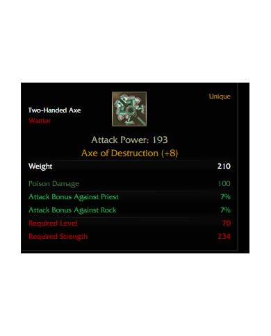 +8 Axe Of Destruction