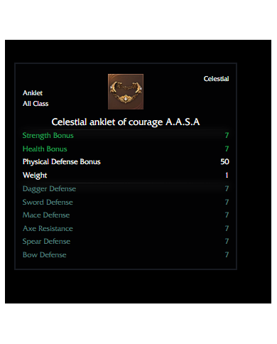 Celestial Anklet Of Courage A.A.S.A