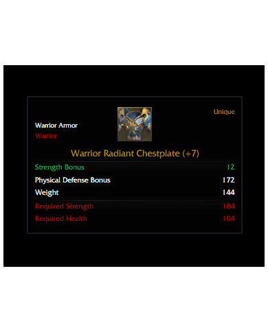 +7 Warrior Radiant Set