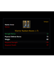 +7 Warrior Radiant Set