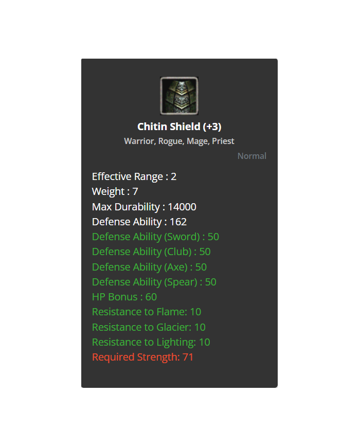 +3 Chitin Shield