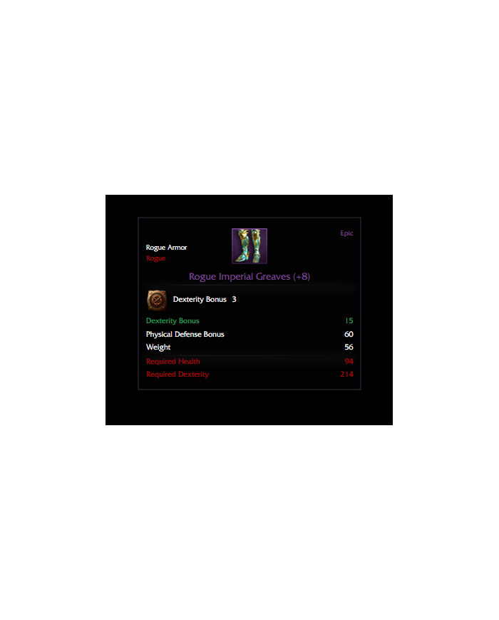 ROGUE İMPERİAL +8 SET (15 DEX)