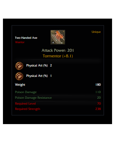 Tormentor +8 ( psy2 psy 1)