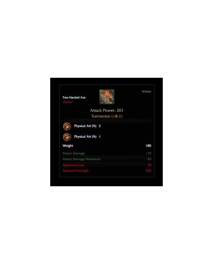 Tormentor +8 ( psy2 psy 1)